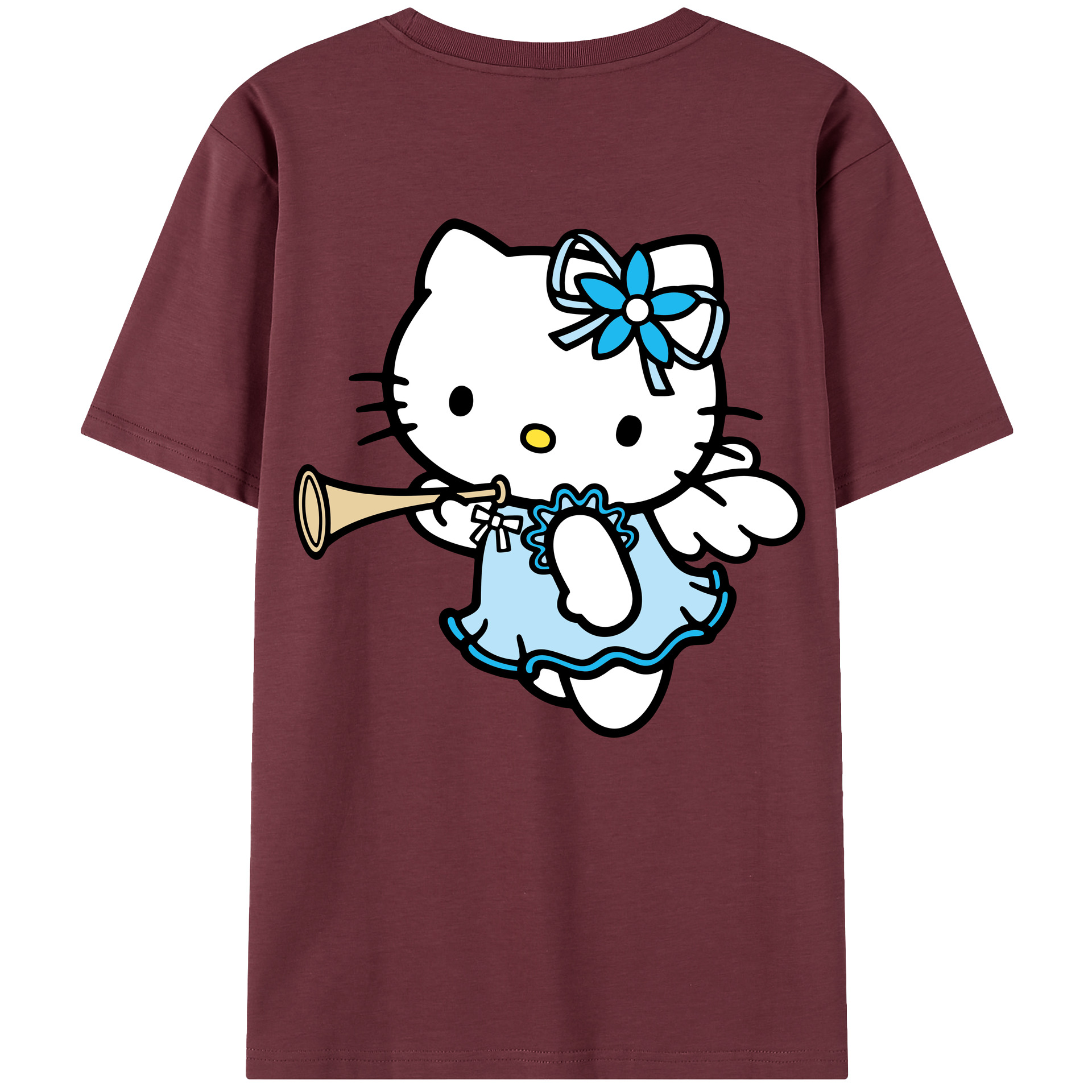 （画像用） Hello Kitty ハローキティ 綿100％半袖Tシャツ（背面プリント）